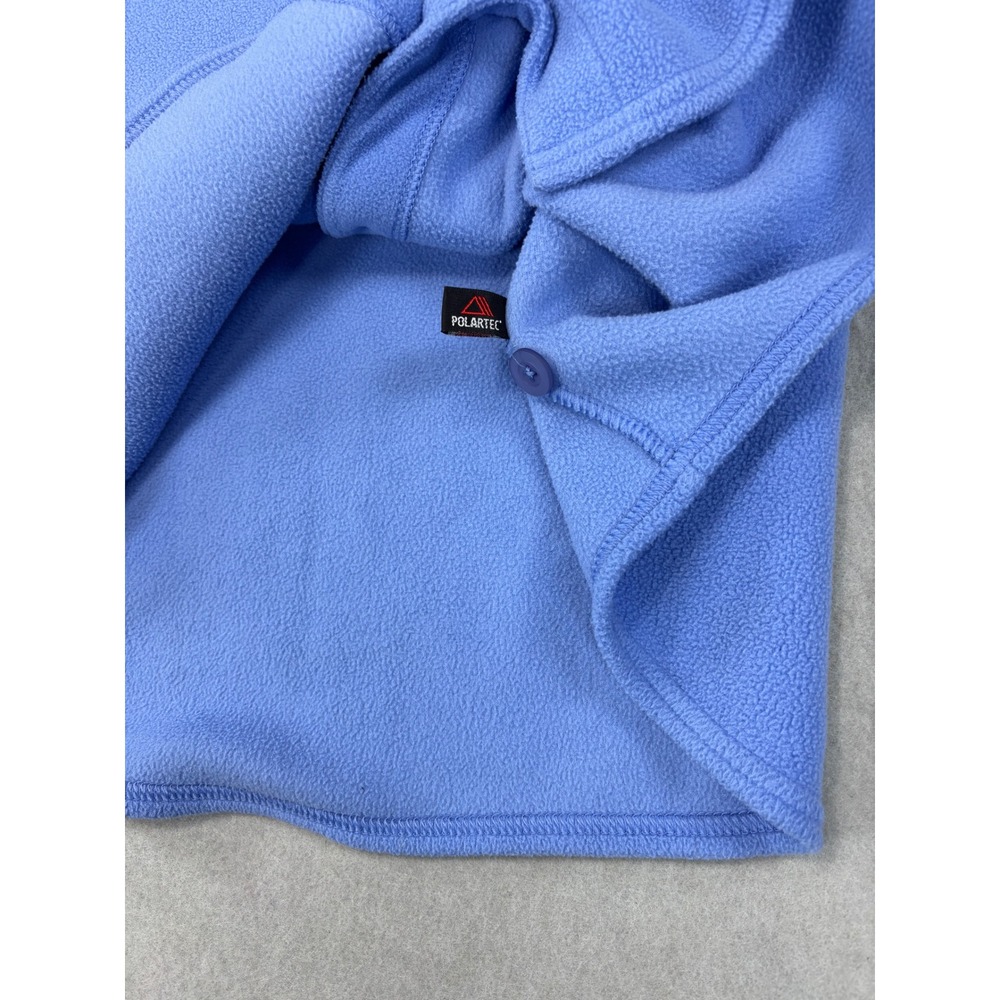 L.L. Bean Womens‎ Large Blue Fleece Button Shacket Collared - Picture 6 of 7